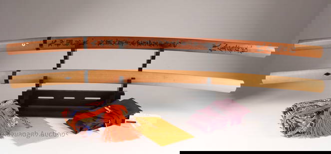 Japanese Katana in Shirasaya, Kae Saya NBTHK: Japanese Katana in Shirasaya, with Kae saya (NBTHK Tokubetsu Hozon paper). Mumei (unsigned) attributed as Sikkake. (We divide 4 sections for each sword as Saijyo saku, Jyojyo saku Jyo saku and regular
