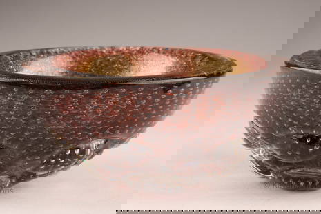 Murano Bullicante Bubble Glass Bowl Gold Flecks: Murano Bullicante Bubble Glass Bowl Purple with Gold Flecks. 5 inches diameter x 2.25 H.