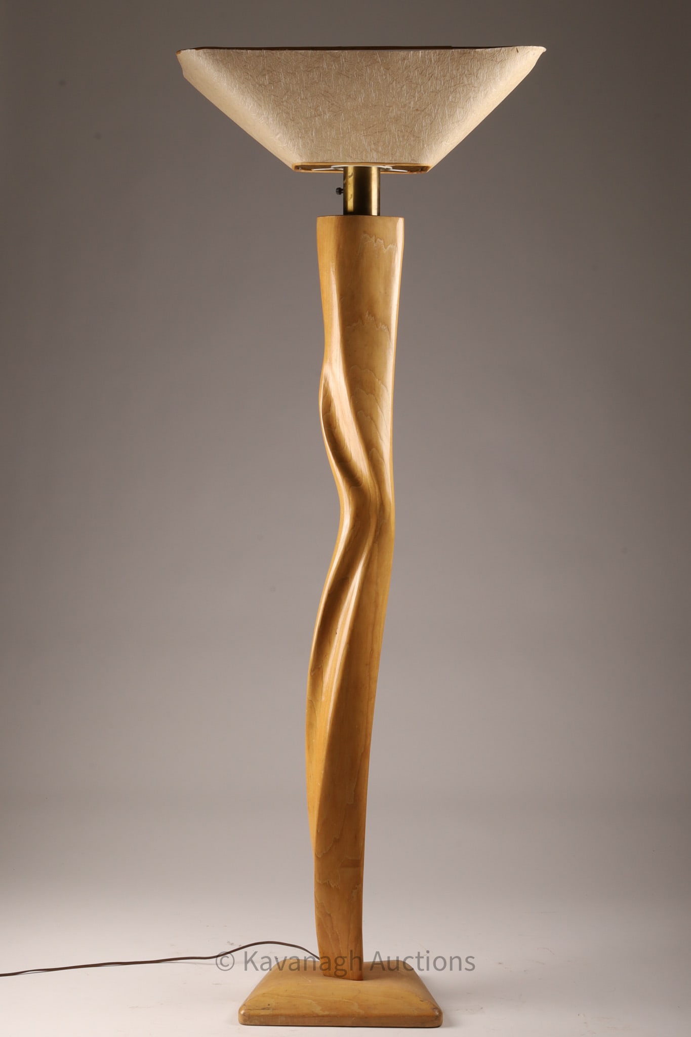 Yasha Heifetz Mid Century Cerused Oak Floor Lamp (1 of 6)