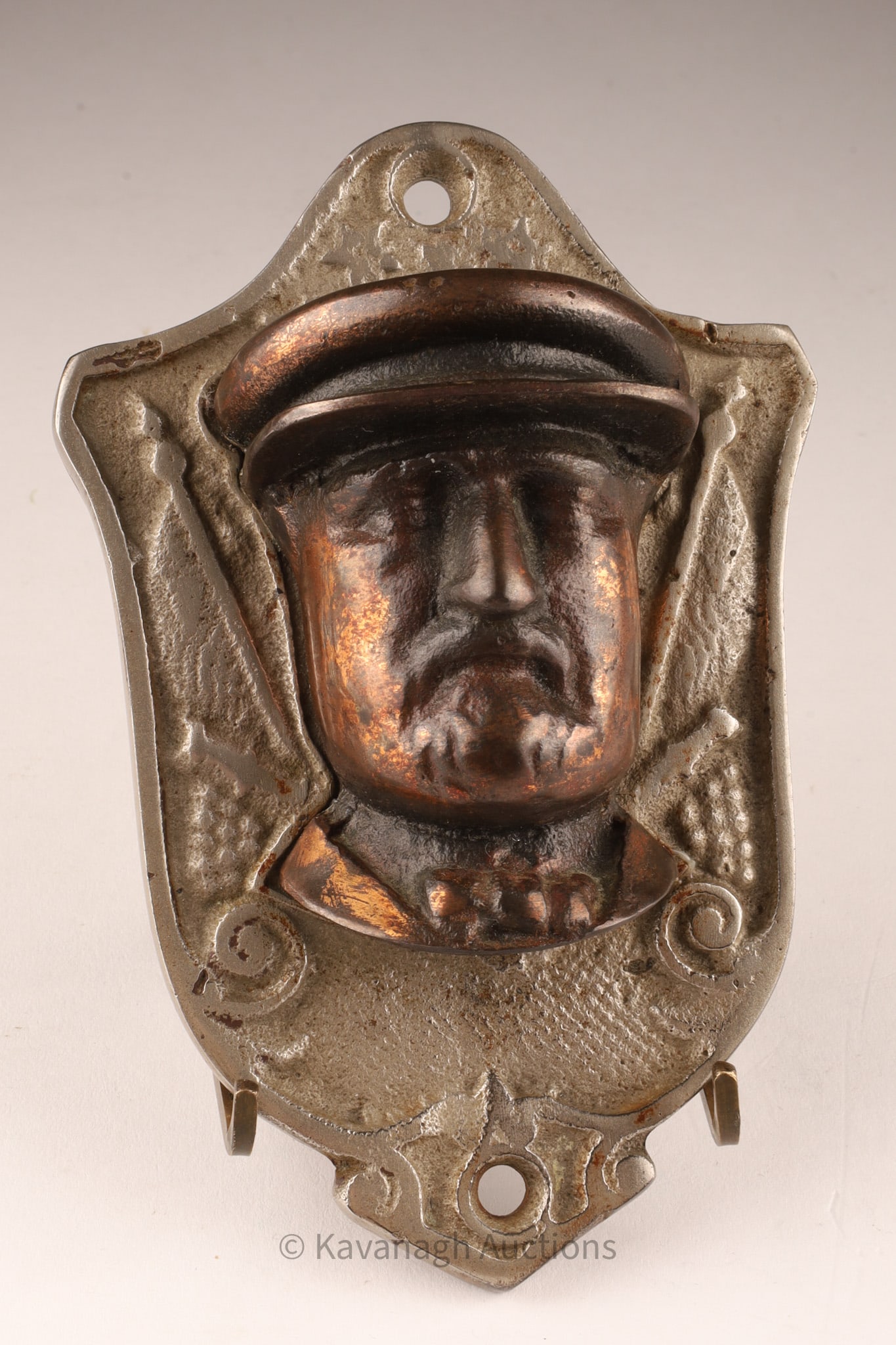 1872 US Ulysses Grant Political Match Holder: Antique 1872 US Ulysses Grant Political Match Holder, Wall Mounted. 5.5 inches x 3.75 W.