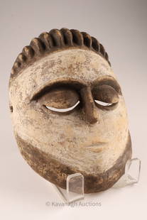 African DRC Kwese Congo Mask: African DRC Kwese Congo Mask. 10 inche sL x 7.5 W x 3.5 deep.