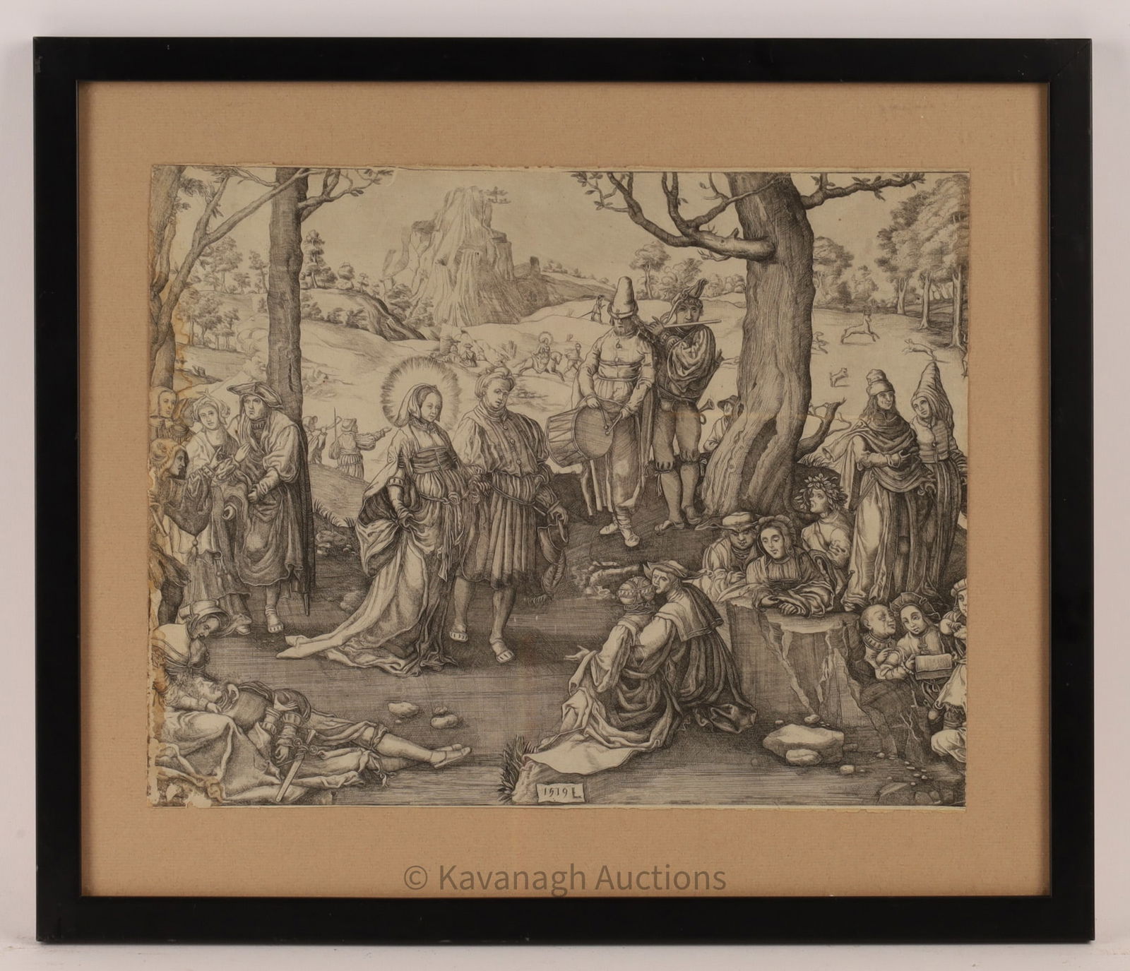 Lucas Van Leyden Engraving Dance of Magdalene (1 of 7)