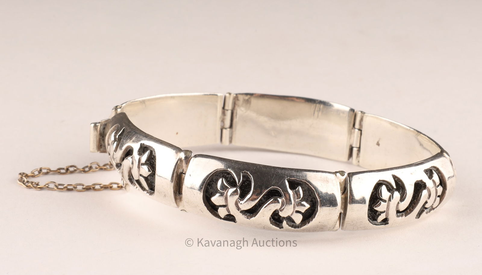 Vintage Mexican Sterling Shadow Box Bracelet (1 of 5)