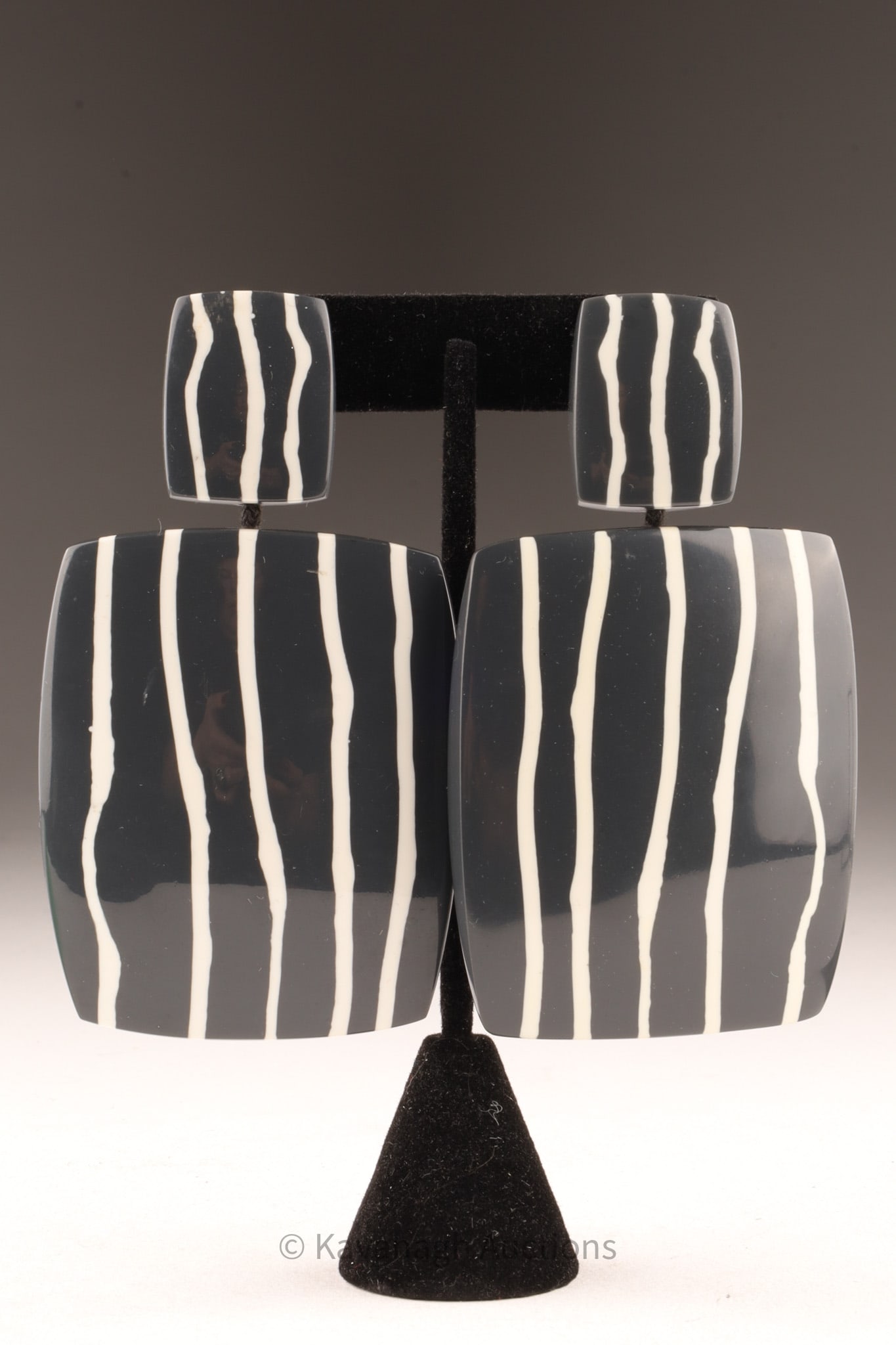 Monies Gerda Lynggard Zebra Stripe Statement Earrings (1 of 4)