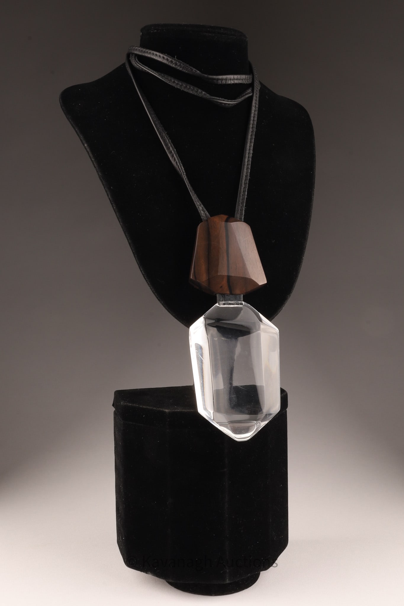 Monies Bog Oak and Acrylic Opera Length Necklace (1 of 6)
