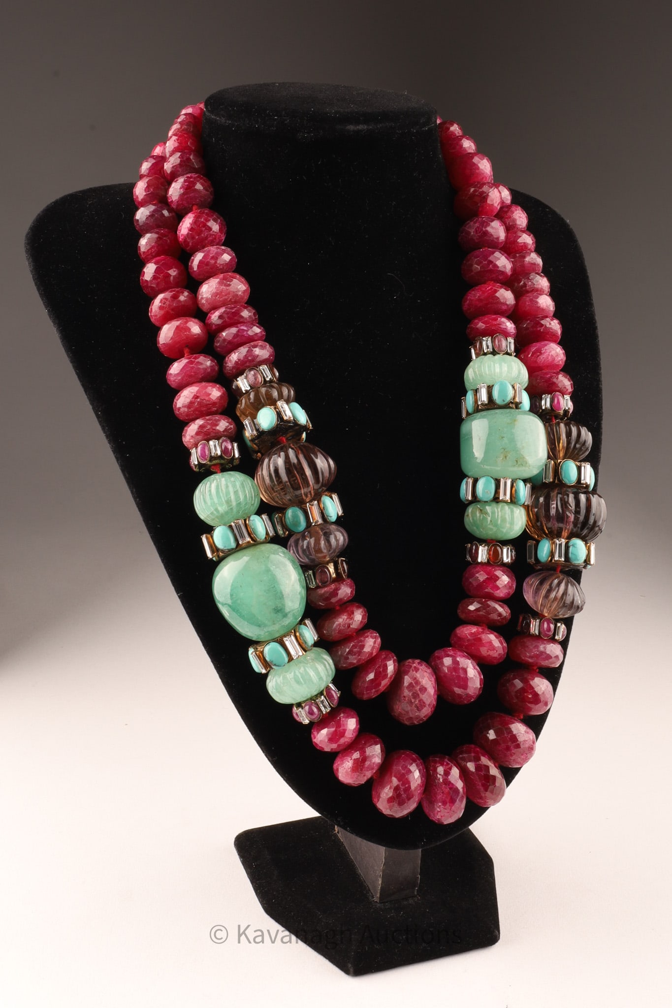 Iradj Moini Tibetan Style Ruby Jade Necklace (1 of 9)