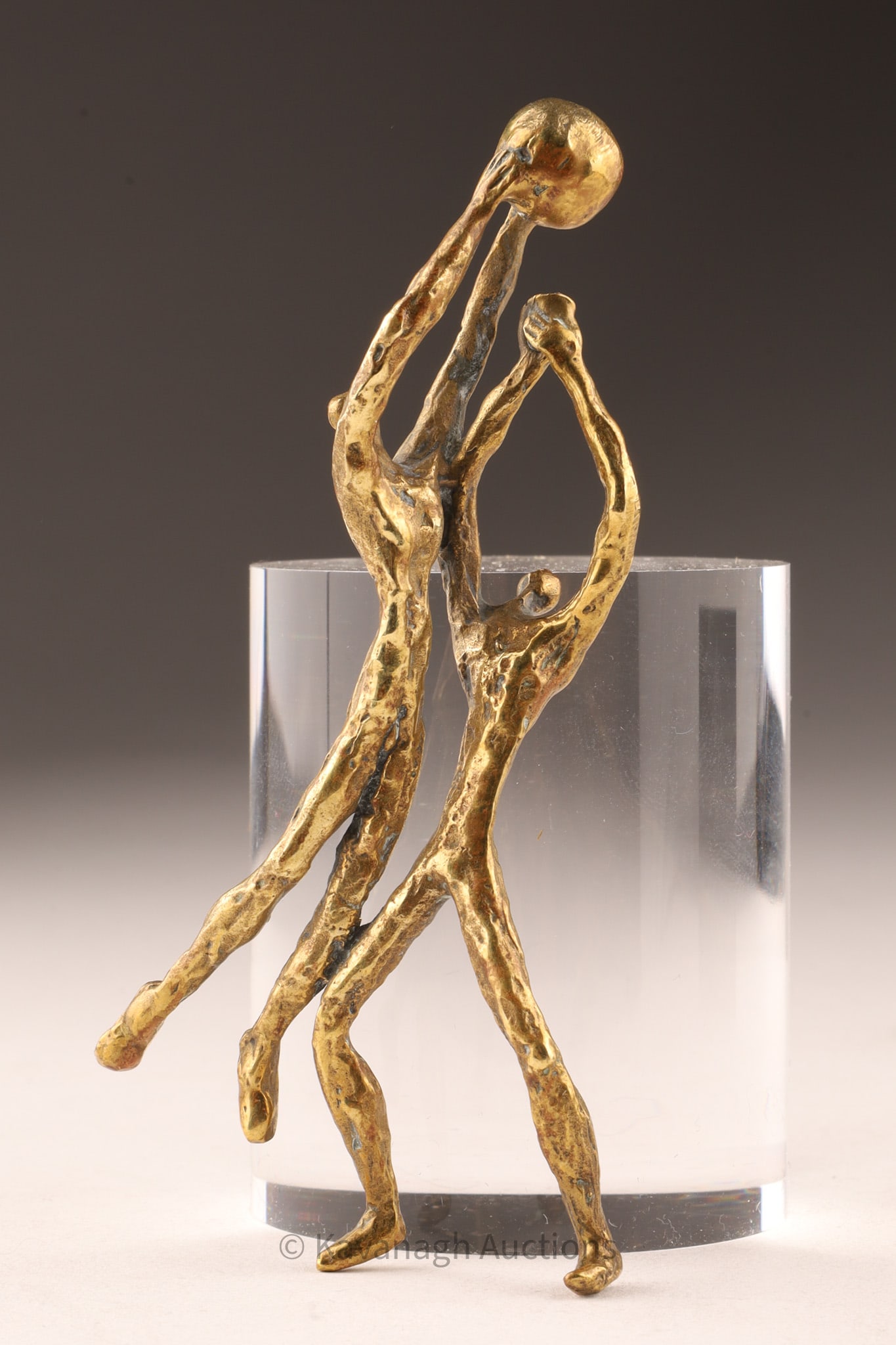 Esther Wertheimer Gilt Sterling Sculpture Men and Ball (1 of 6)