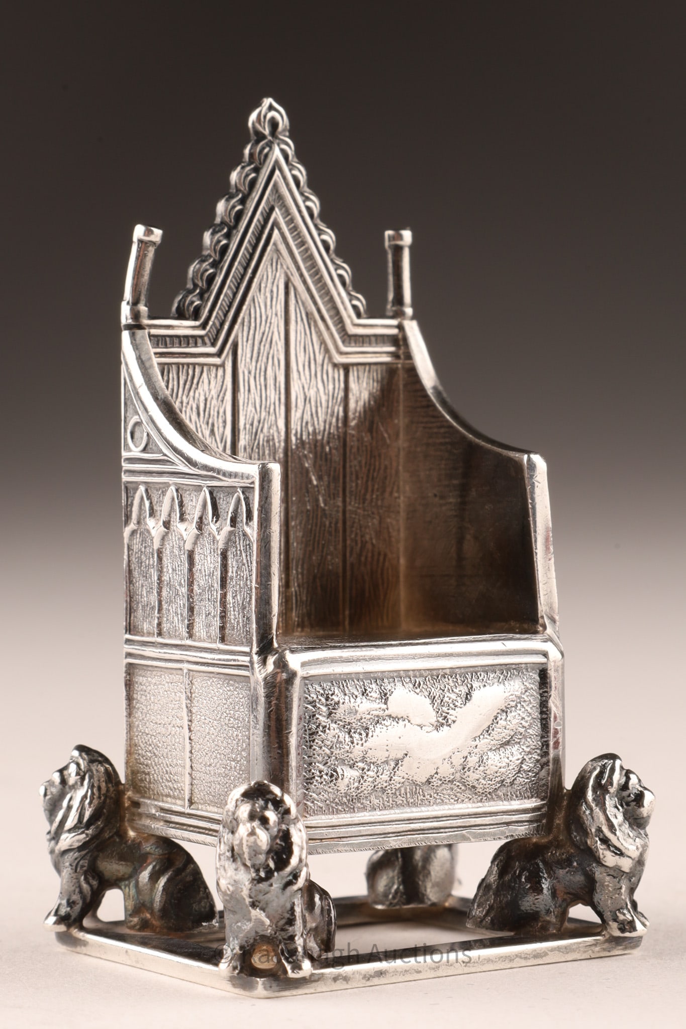 Rare 2 Kings Sterling Miniature Coronation Throne 1936 (1 of 7)