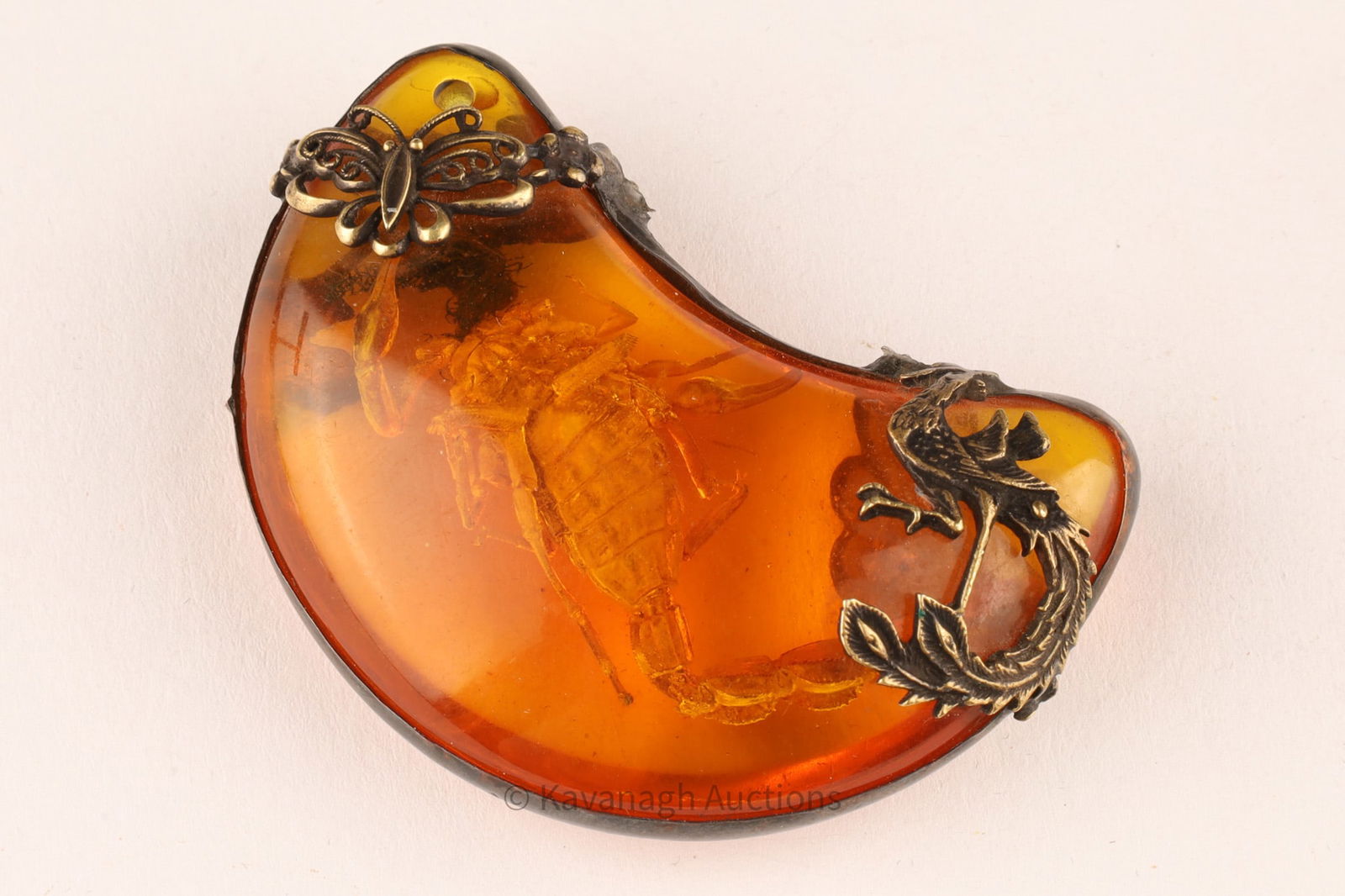 Impressive Trapped Scorpion in Amber Specimen (1 of 6)