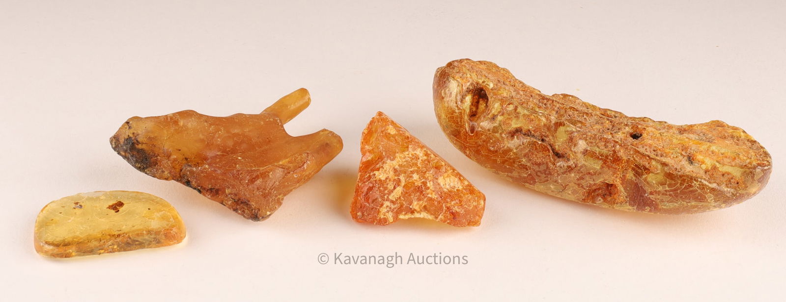 A lot of Three Large Raw Amber Specimens (1 of 5)