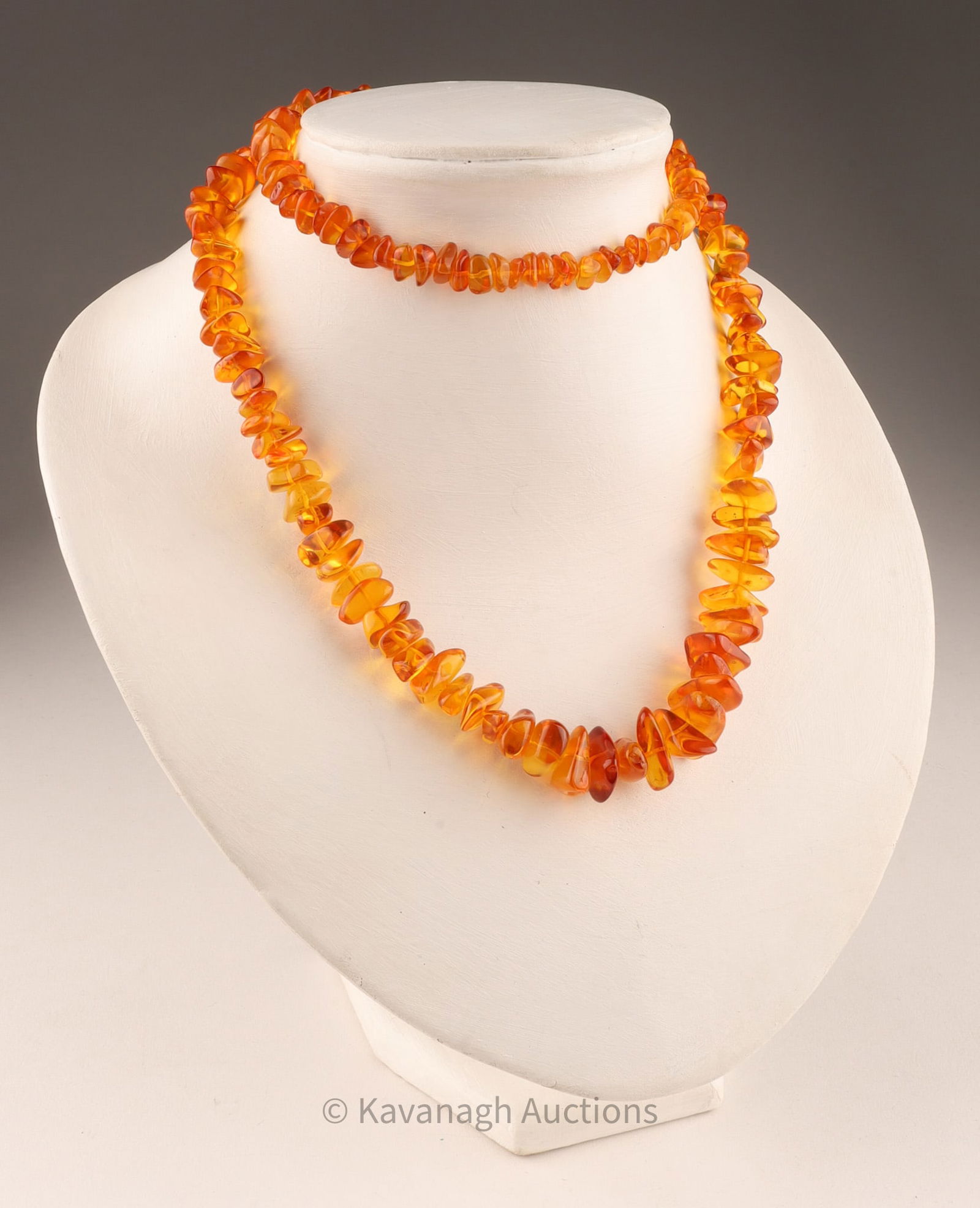 A Polished Amber Chip Bead Necklace (1 of 5)