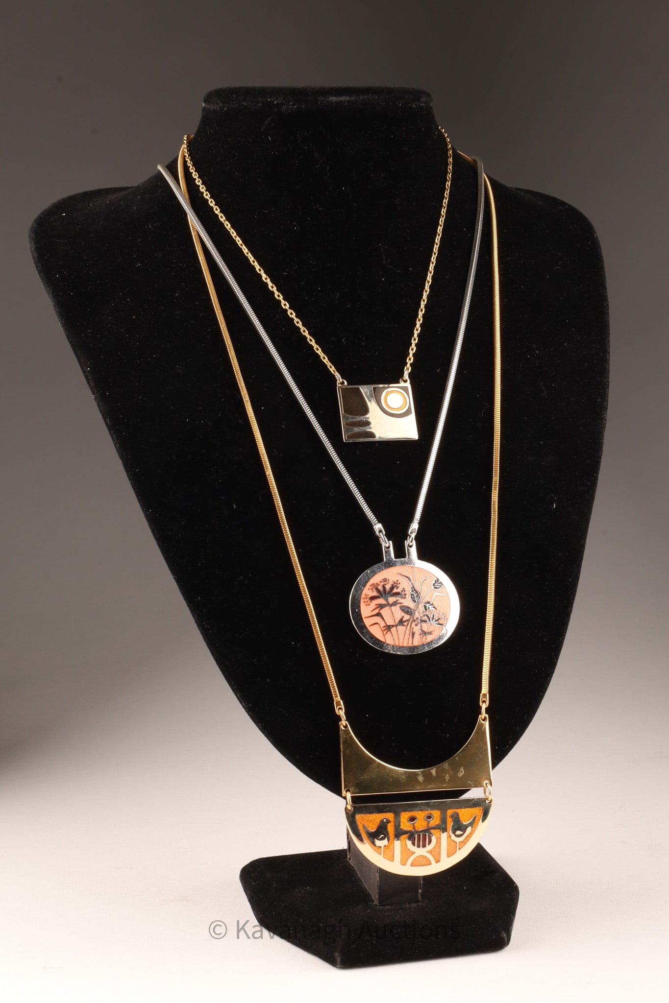 Lot of 3 MCM De Passille Sylvestre Enamel Necklaces (1 of 7)