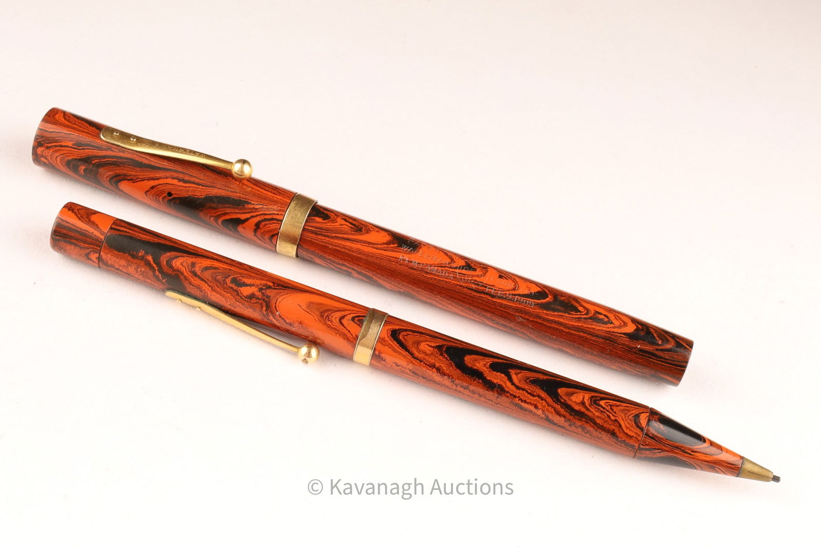Waterman Red Ripple 52 Fountain Pen Pencil Set (1 of 4)