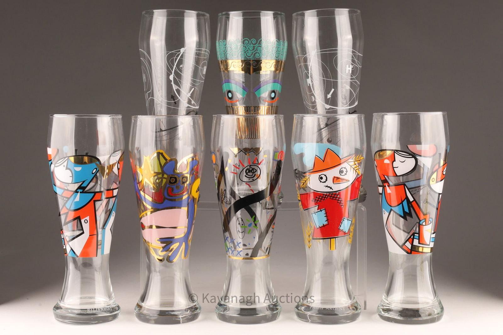Lot of 8 Ritzenhoff Designer Pilsner Beer Glasses (1 of 8)