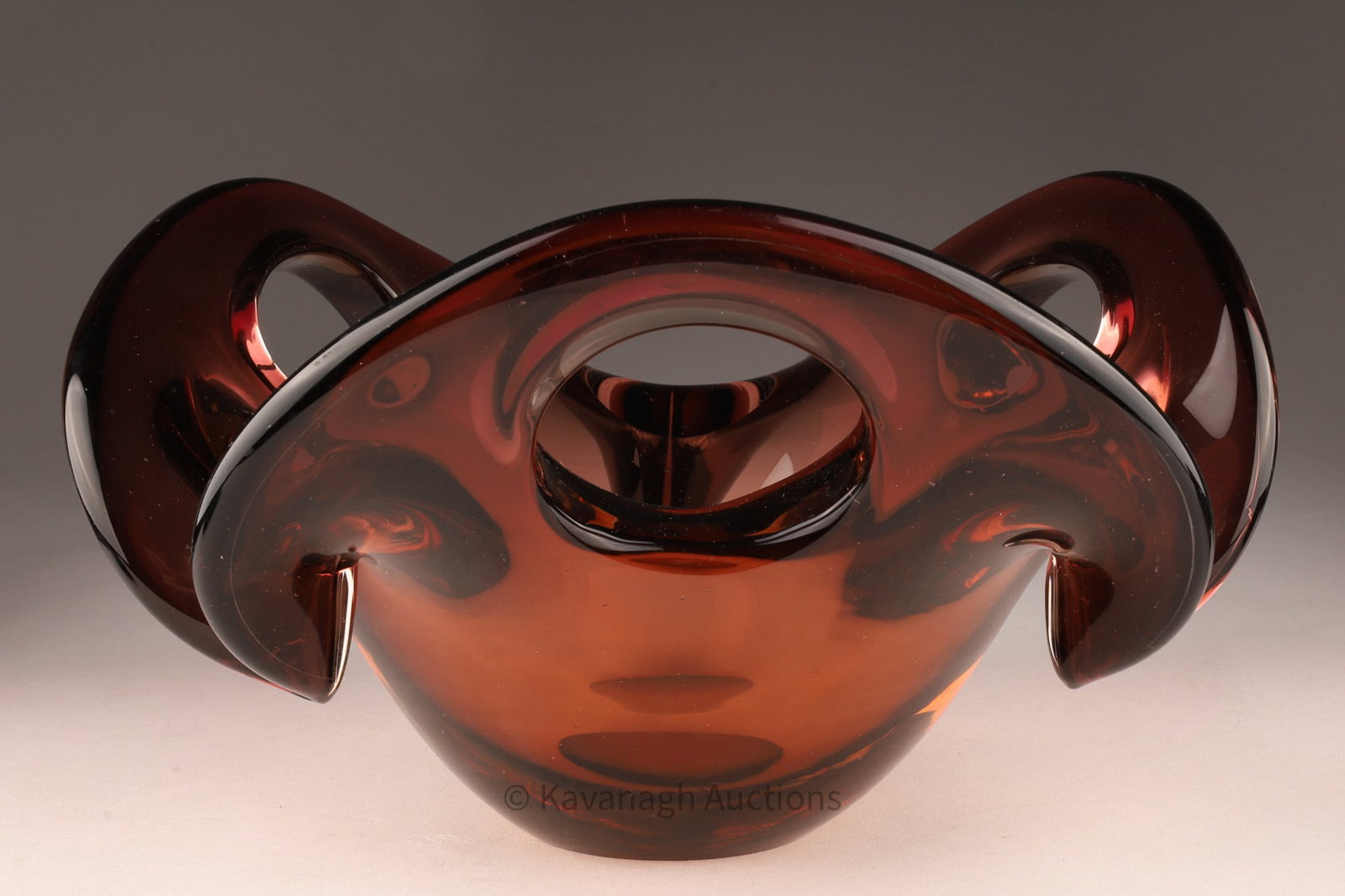 MCM Murano Freeform Amethyst Art Glass Bowl (1 of 5)