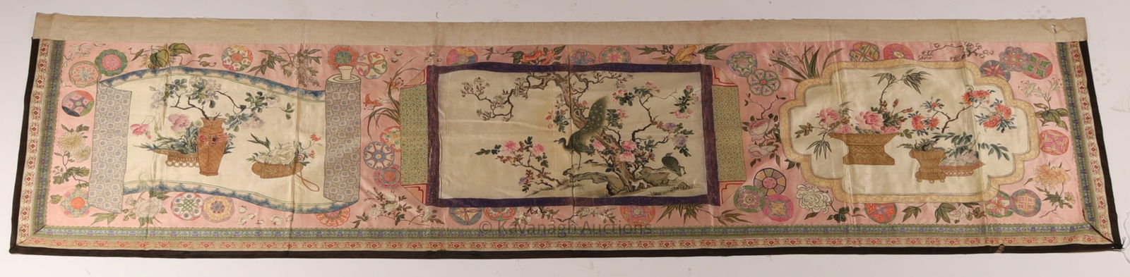 Antique Chinese Hand Painted Silk Embroidery Panel (1 of 8)