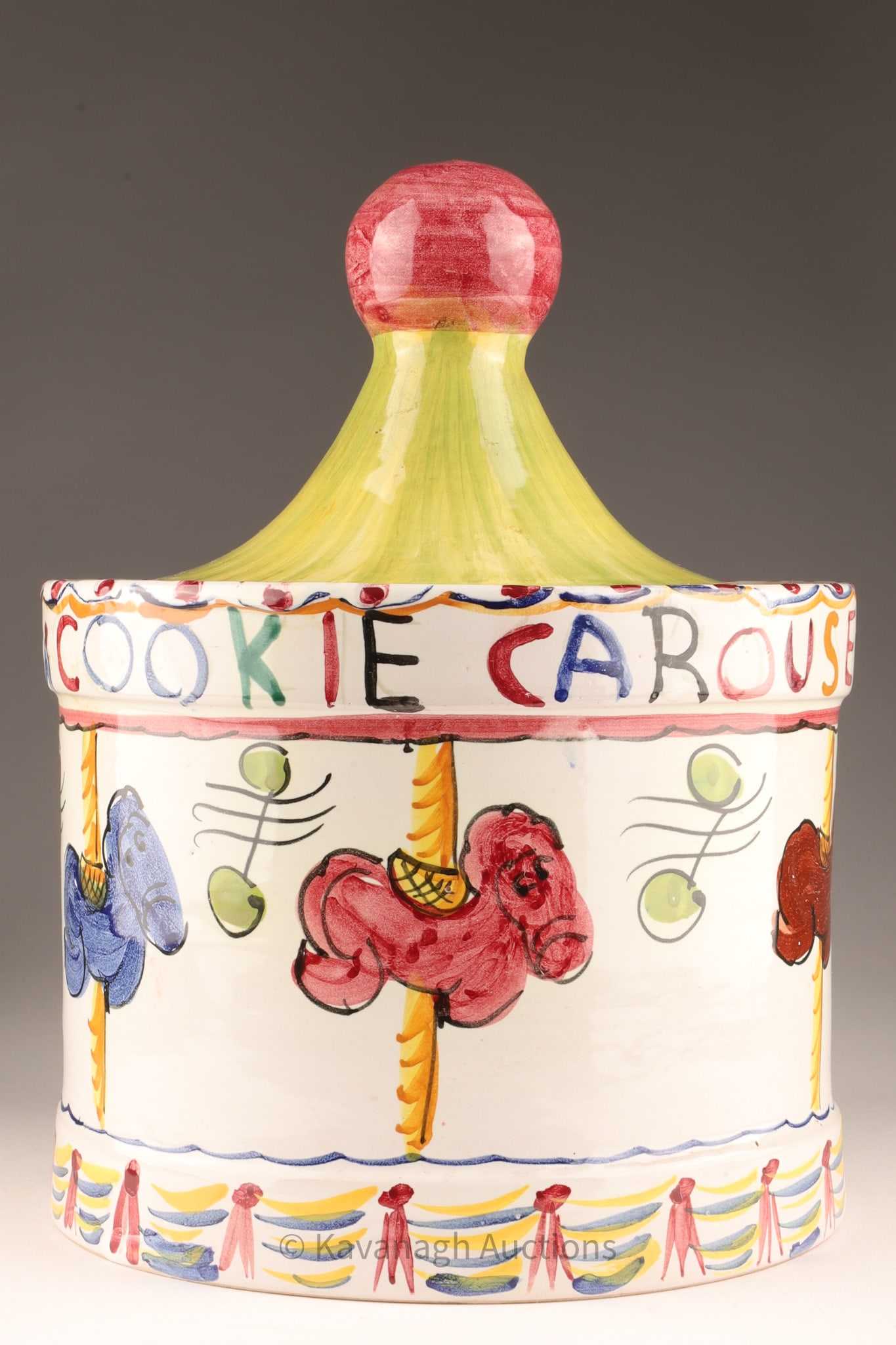 Vintage MCM Italy Ceramic Carousel Cookie Jar (1 of 9)