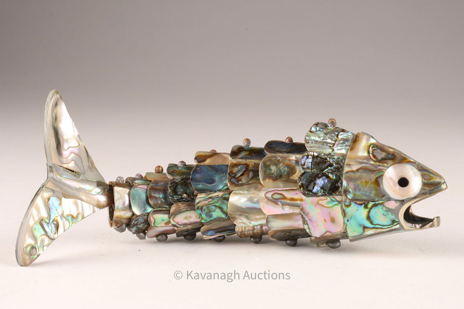 Vintage Mid Century Articulated Abalone Fish Bottle Opener (1 of 8)