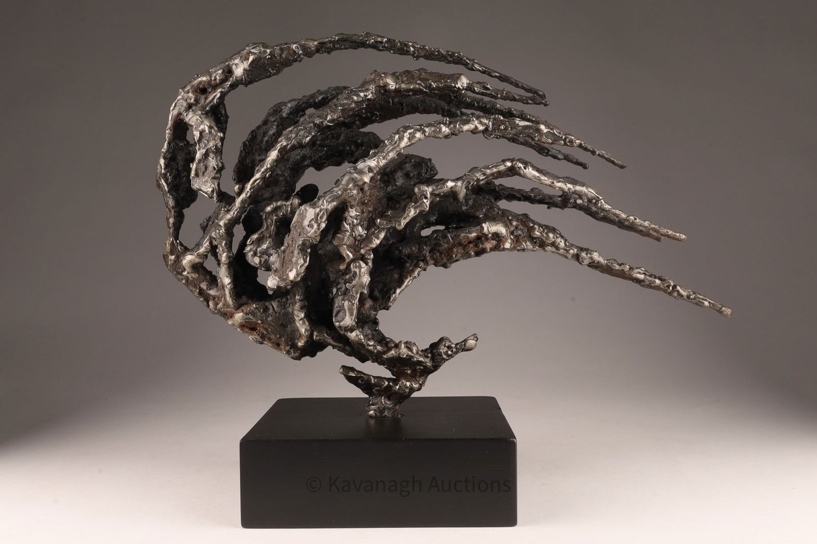 Signed Mid Century Brutalist Abstract Iron Sculpture H.R. Giger Style (1 of 10)