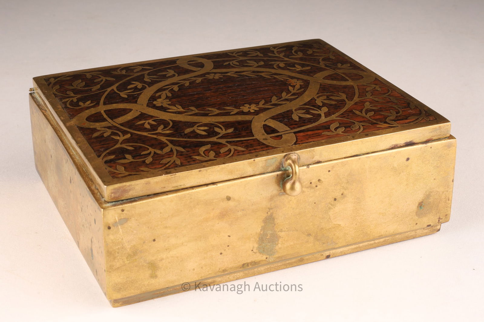 Erhard and Sohne Germany Jugendstil Wood and Brass Box (1 of 7)