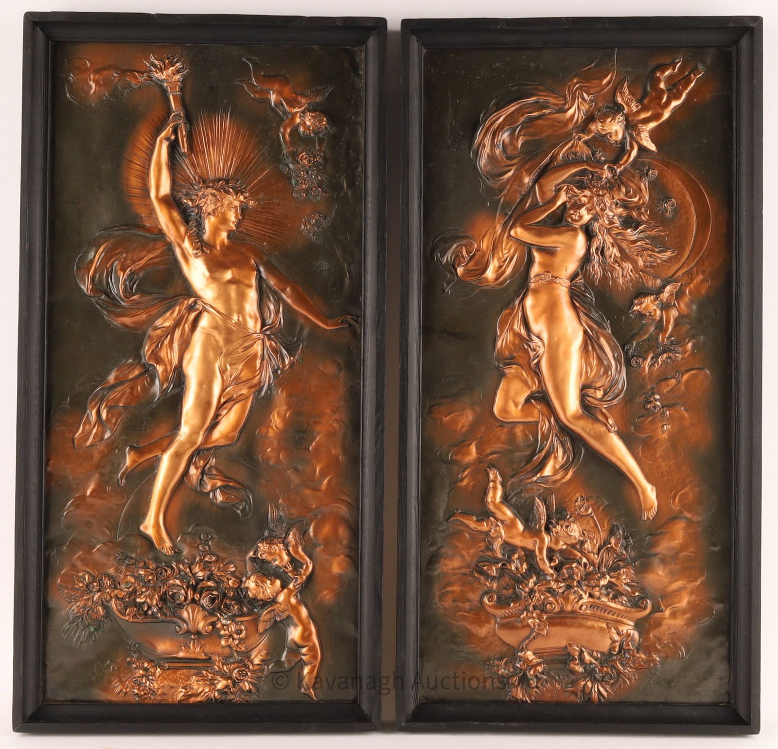 Karl Sterrer (Austrian, 1844-1918) Art Nouveau Plaques (1 of 7)