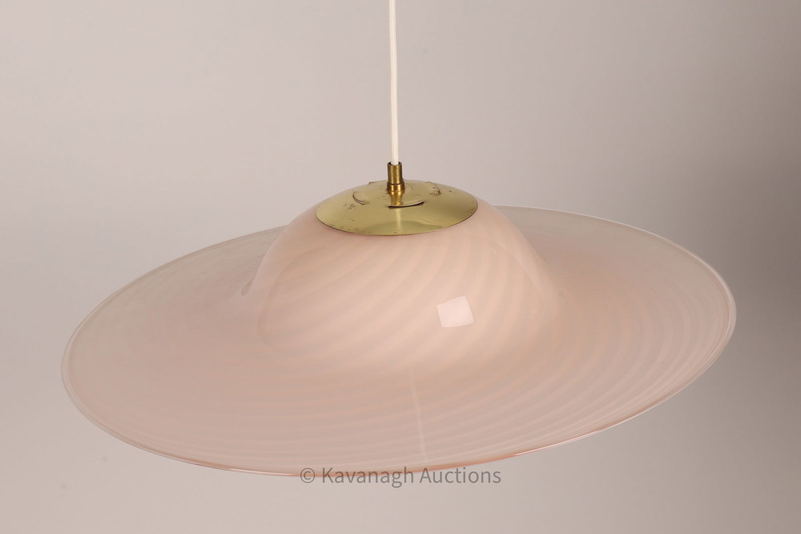 MCM 1970s Vetri Venini Murano Swirl Glass Pendant Light (1 of 4)