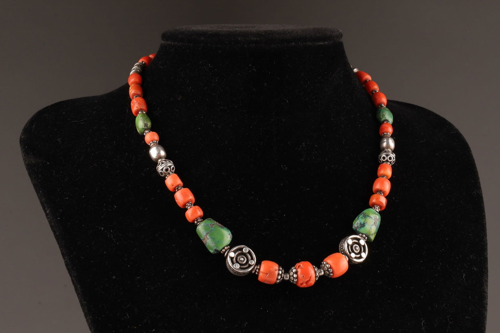 Himalayan Multi Gemstone Silver Necklace (1 of 6)