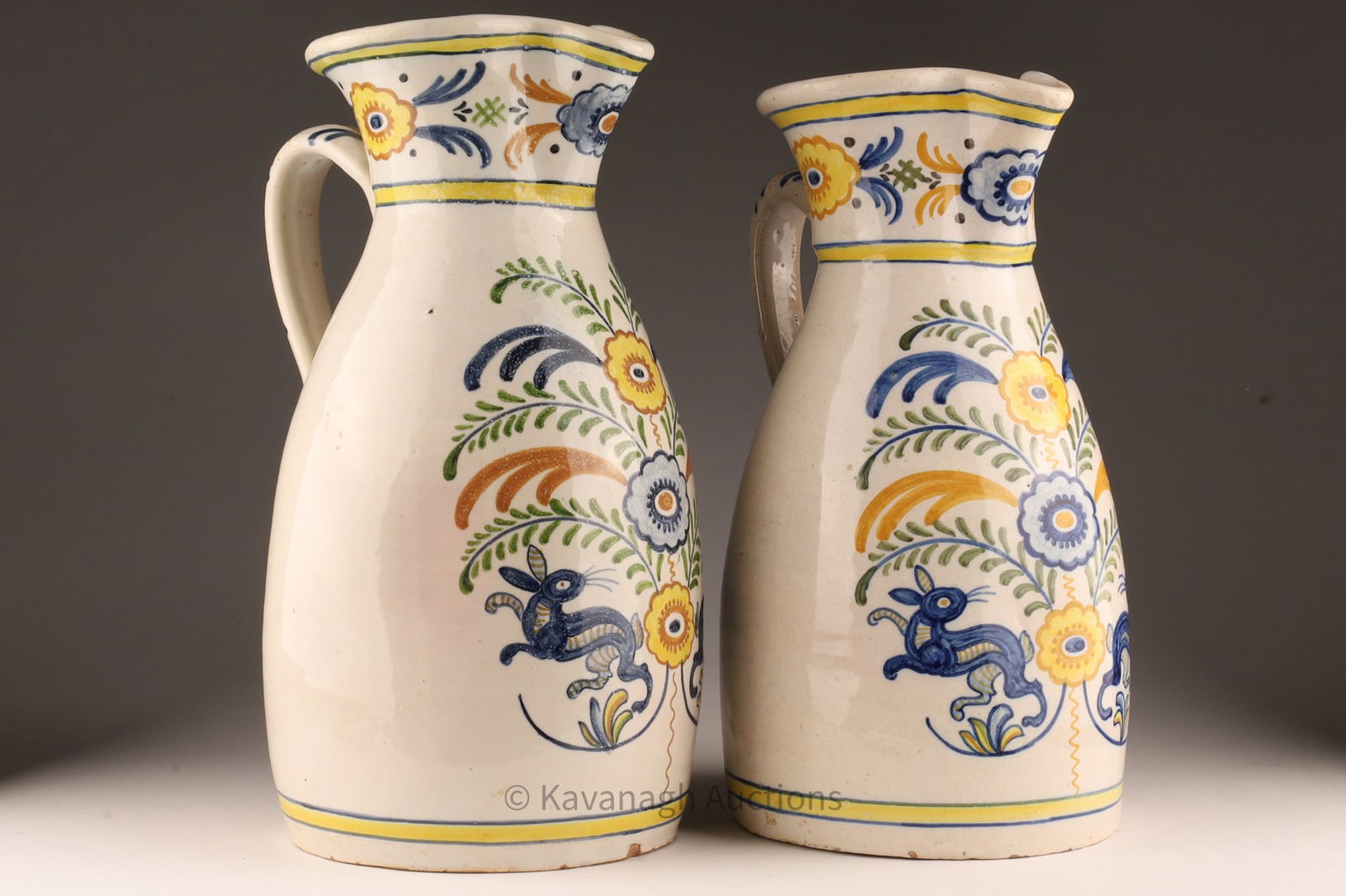 Pair of Spanish Talavera Hand Painted Pitchers (1 of 9)