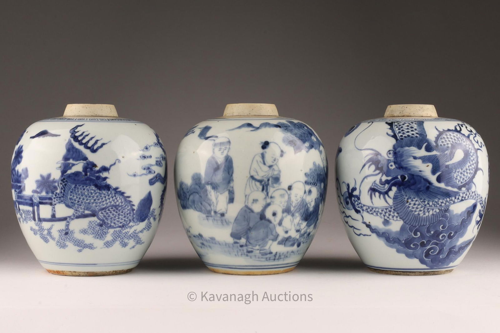 Lot Chinese Porcelain Blue And White Ginger Jars (1 of 10)
