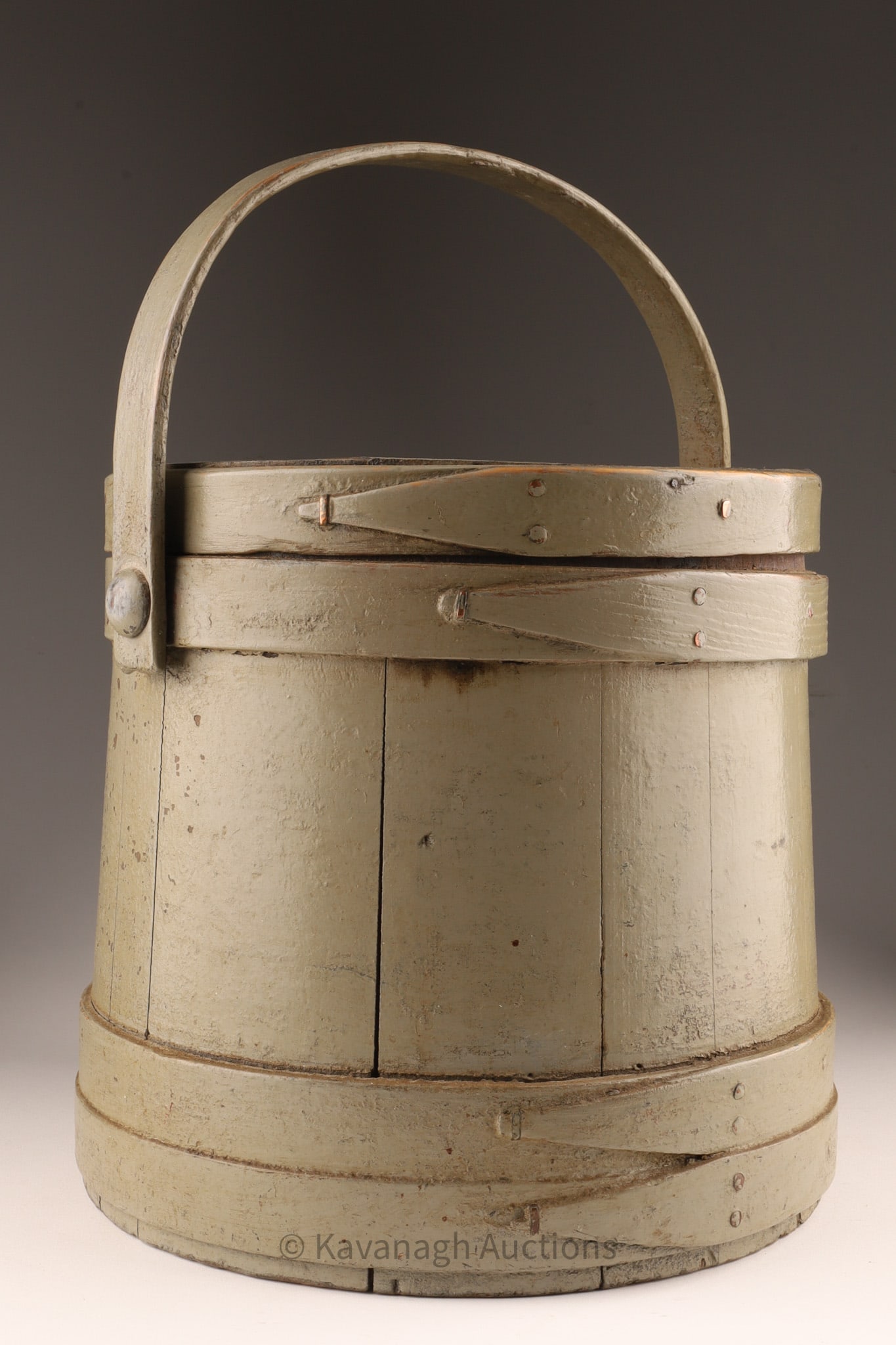 Nova Scotia Firkin Bucket c. 1860 original paint (1 of 13)
