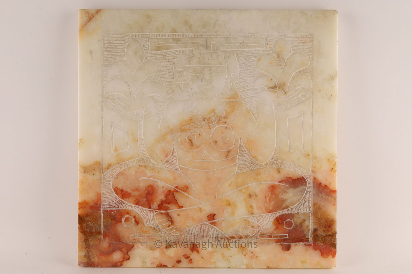 Mexican Hand-carved Marble or Onyx Plaque of an Aztec or Mayan Figure (1 of 6)