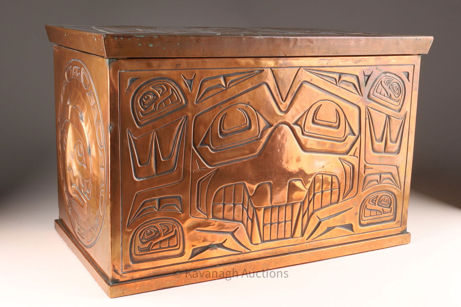 Northwest Coast HAIDA Copper Embossed Chest Box (1 of 12)