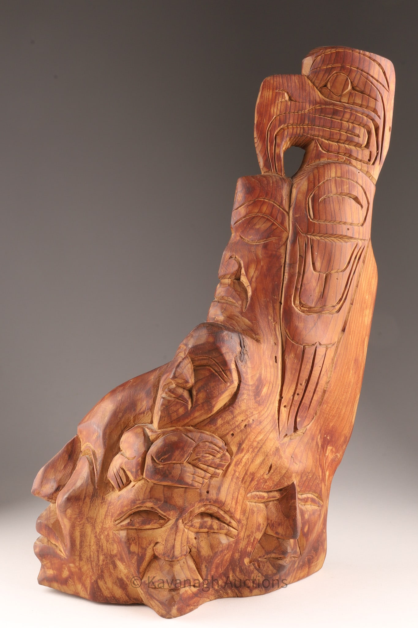 Dana Marvin Baker West Coast Carved Cedar Totem Pole (1 of 12)