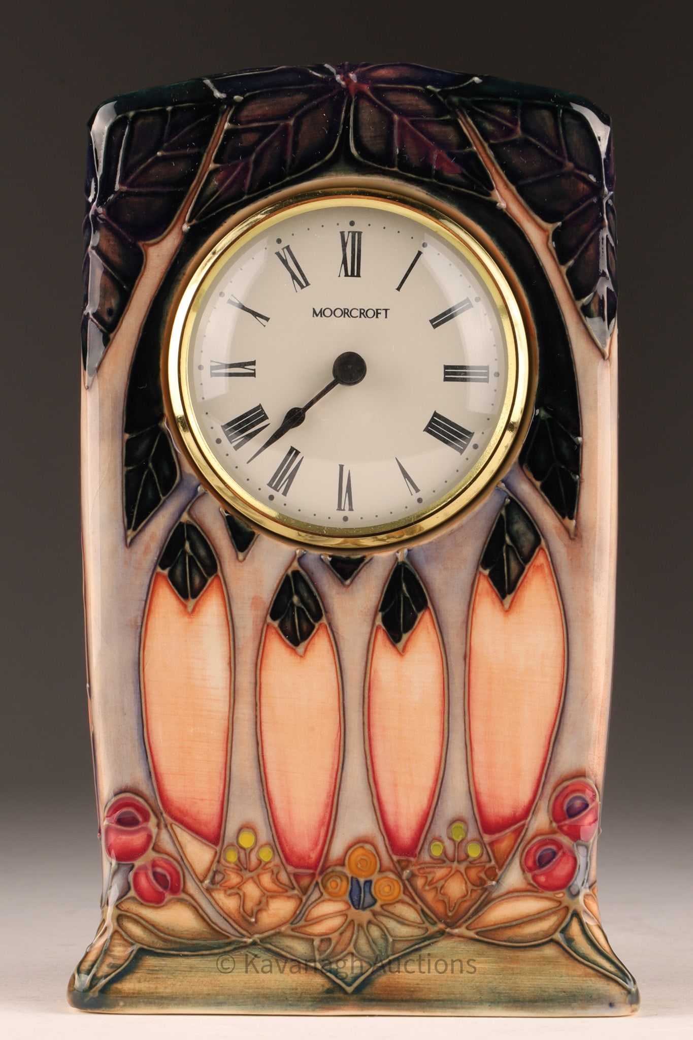 Moorcroft Cluny Pattern Mantle Clock by Sally Tuffin (1 of 6)