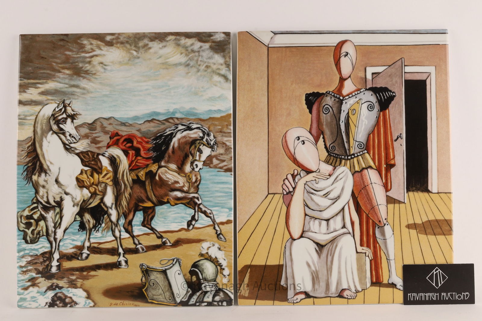 Lot of Richard Ginori Surrealism Giorgio de Chirico Porcelain Plaques (1 of 9)