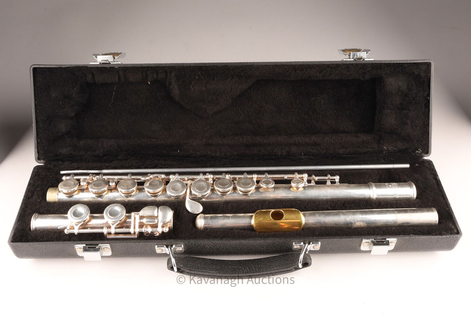 Vintage Selmer Silver Plated Flute with Brass Mouthpiece (1 of 8)