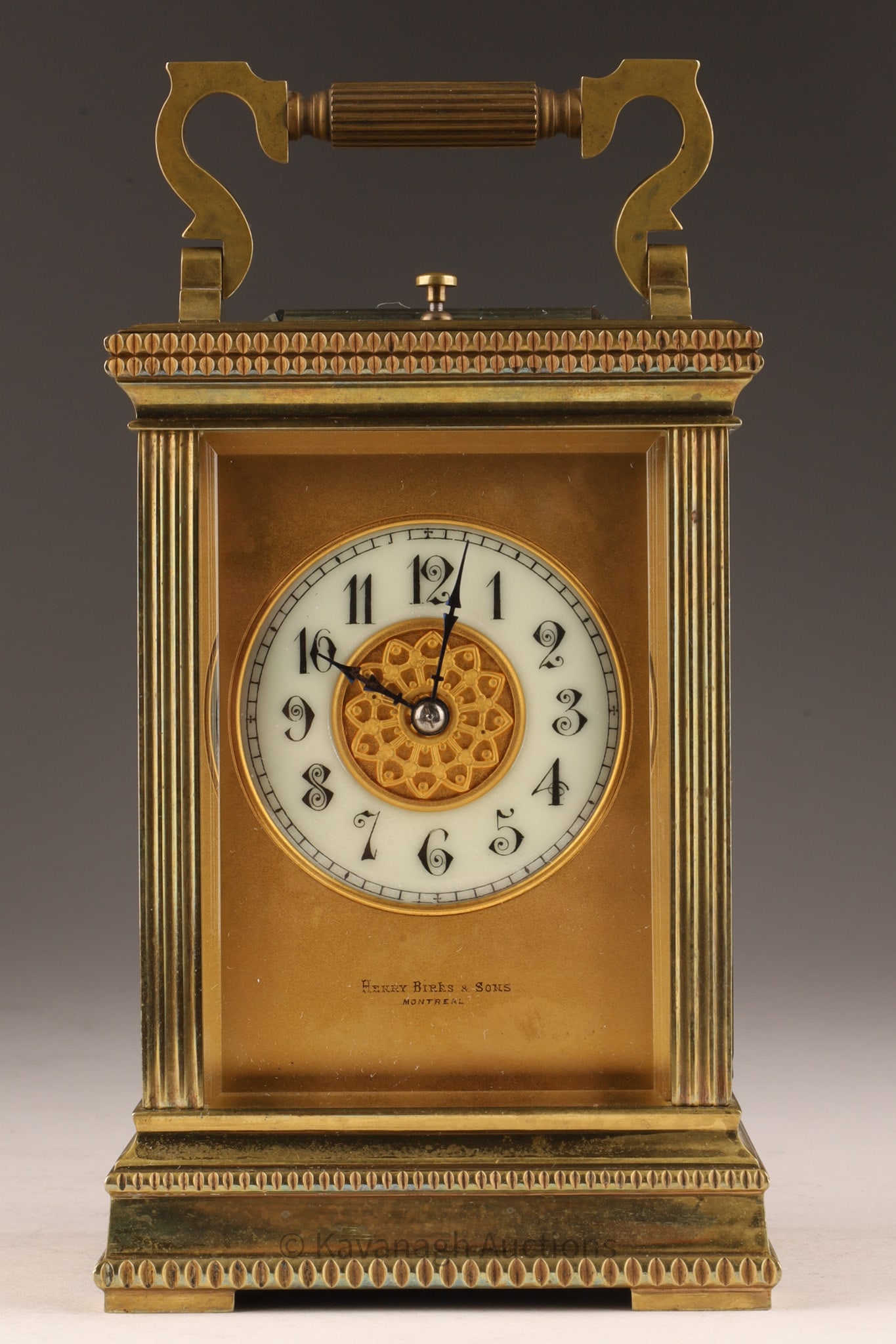 Antique Henry Birks and Sons Brass Repeater Carriage Clock (1 of 10)