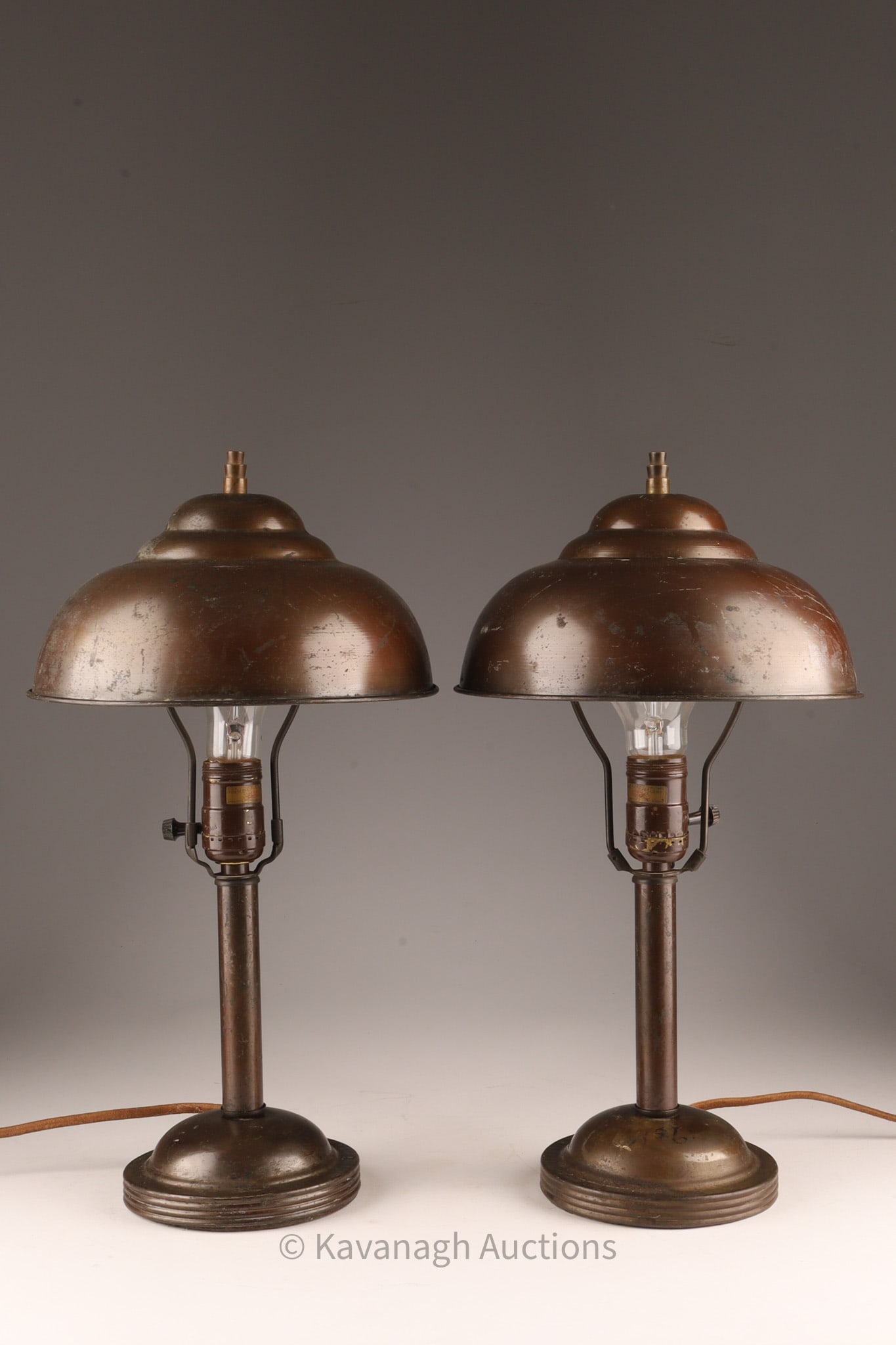 Pair of Antique Industrial Machine Age Table or Task Lamps (1 of 7)