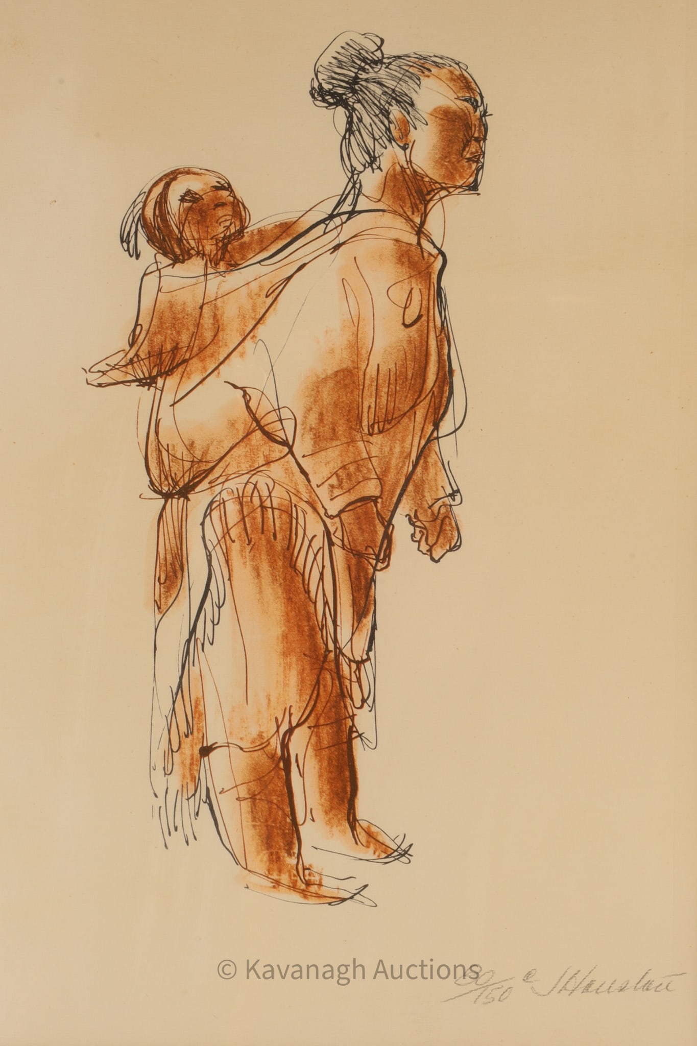 James Houston (1921-2005), Mother and Child, c.1950s, Limited Edition Print (1 of 4)