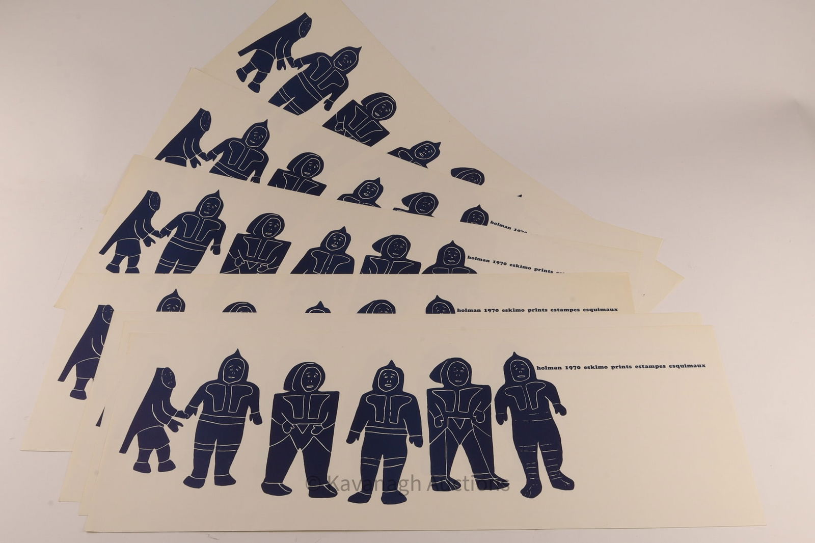 Holman 1970 Eskimo Prints, Set of 7 Promotional Posters, Ulukhaktok (Holman), 1970 (1 of 6)