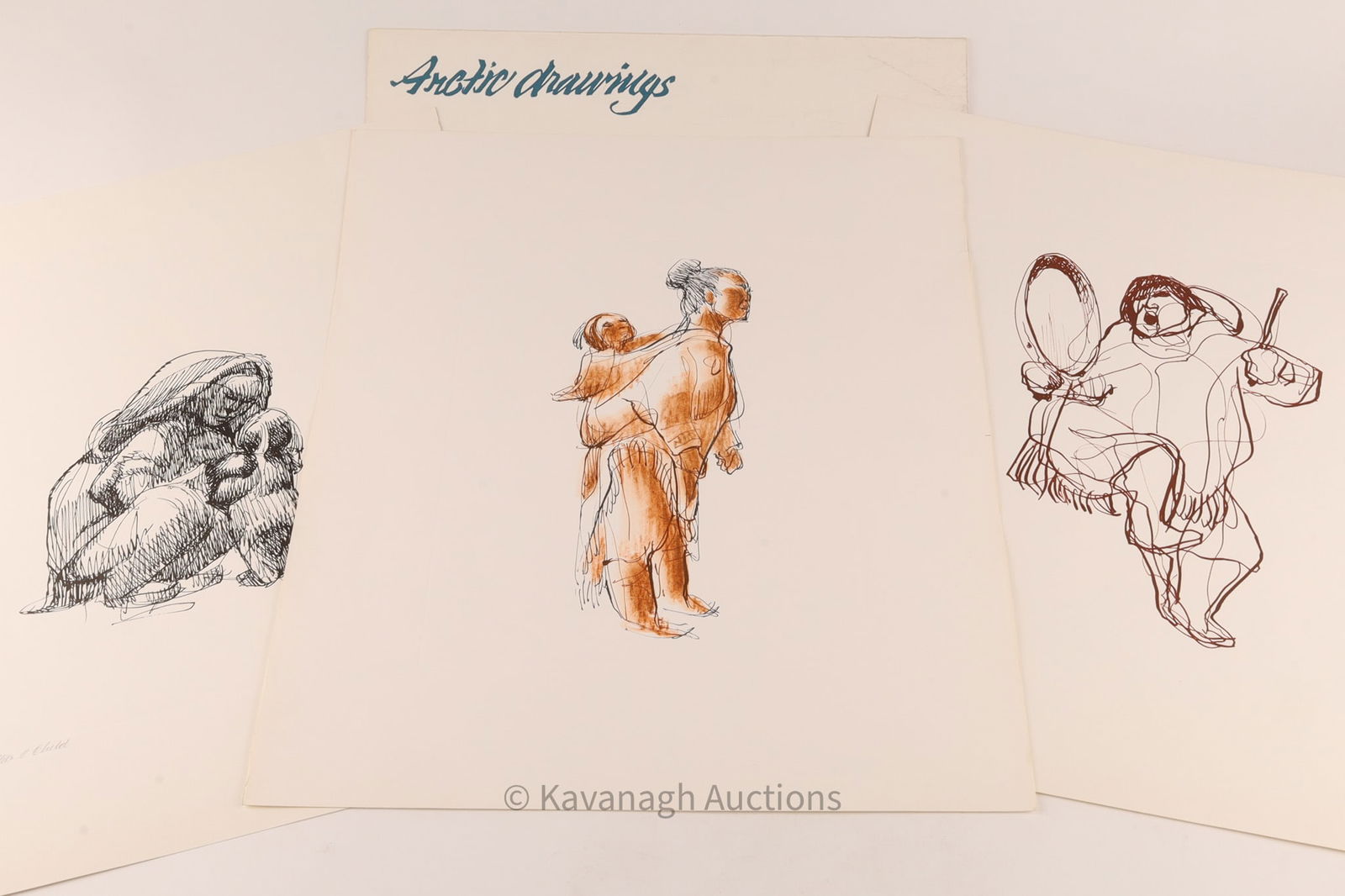 Arctic Drawings by James Houston (1921-2005) Portfolio of Three Prints (1 of 4)