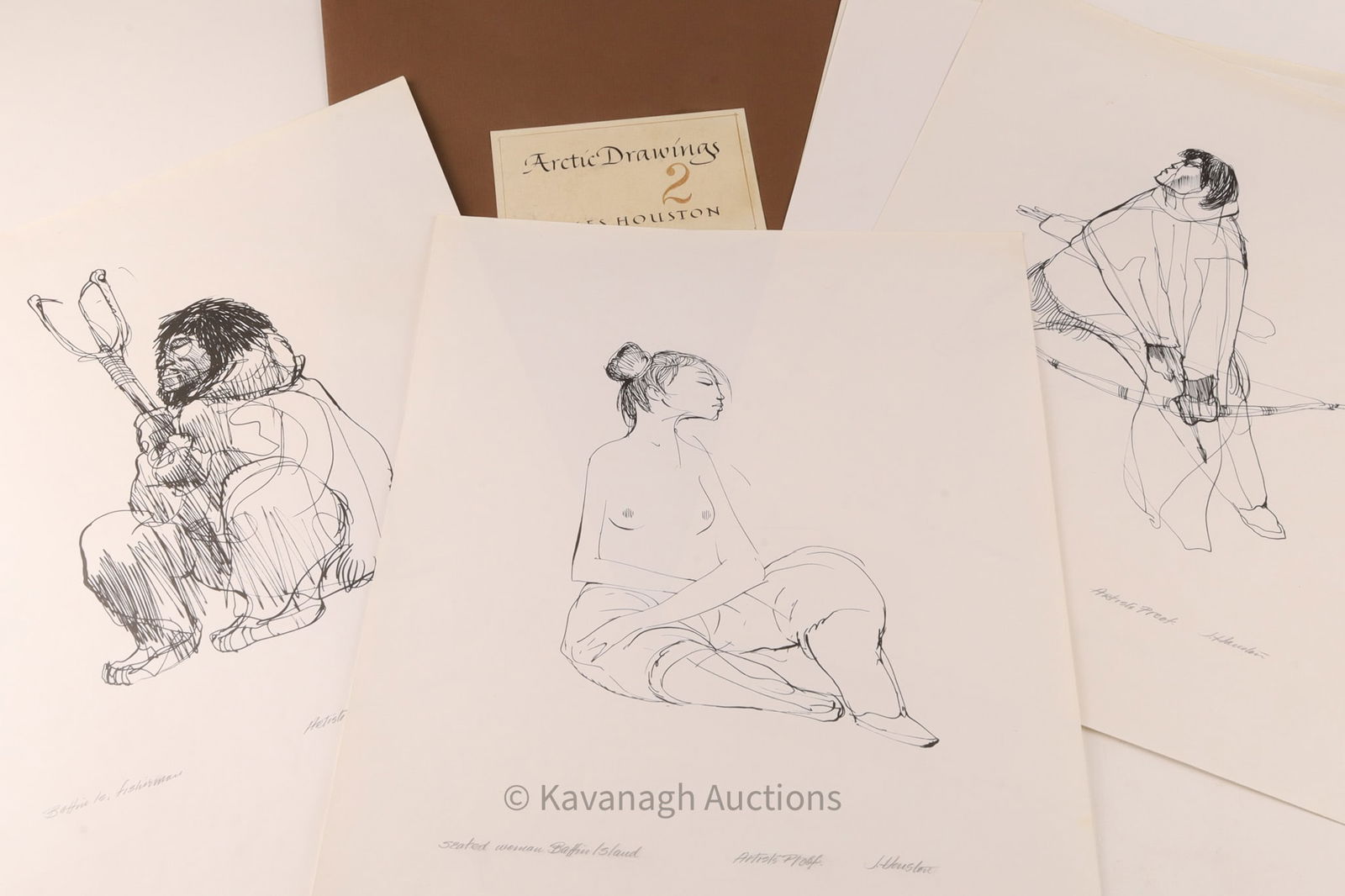 James Houston - Arctic Drawings II, Portfolio of Five Signed Artist's Proofs (1 of 6)