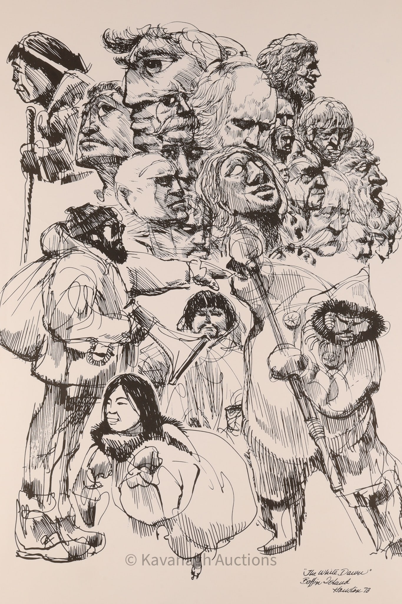 James Houston (1921-2005) The White Dawn, Baffin Island, 1973 Lithograph on paper (1 of 9)