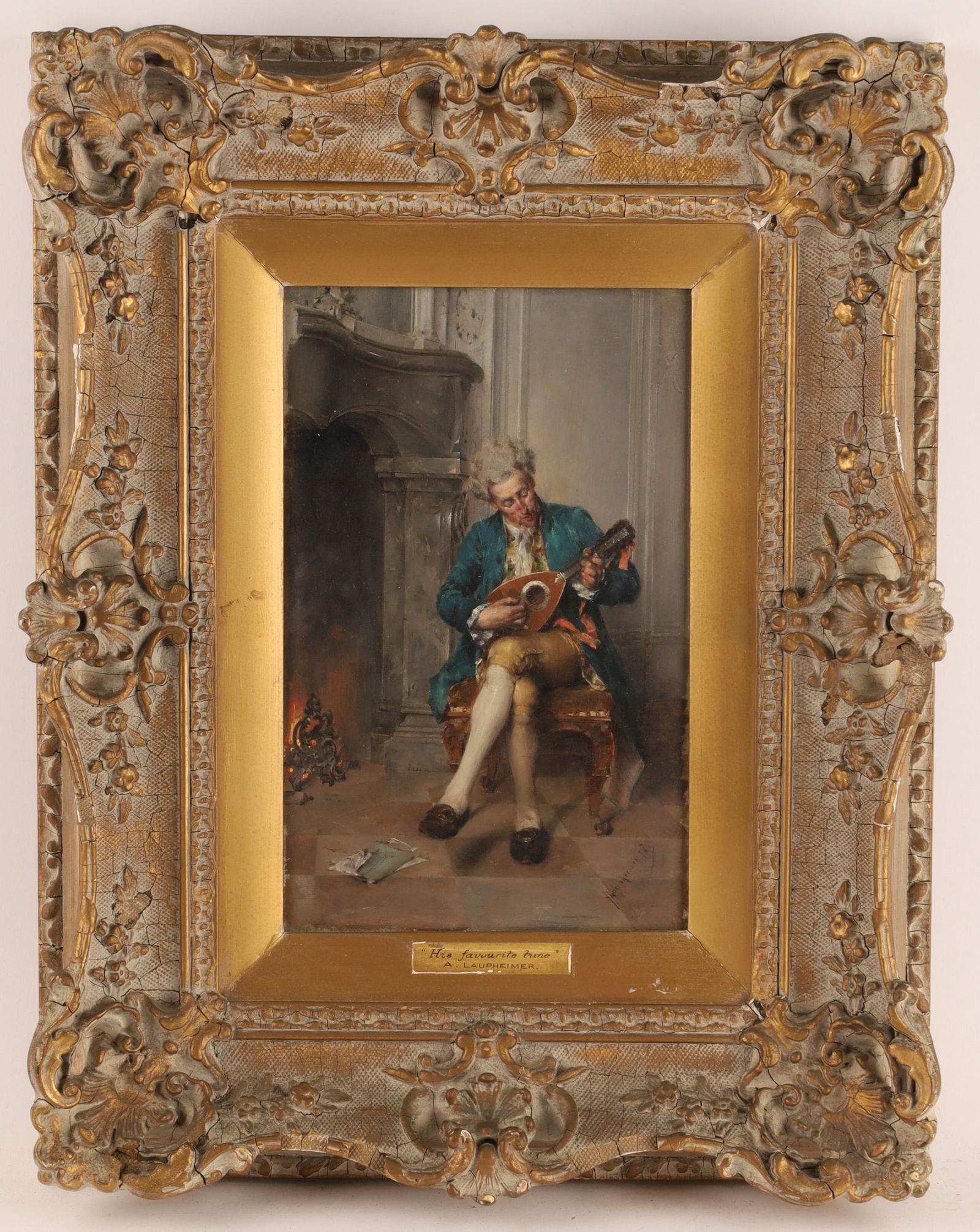 Anton Laupheimer (German, 1848 - 1927) Oil on Board, Interior Scene (1 of 10)