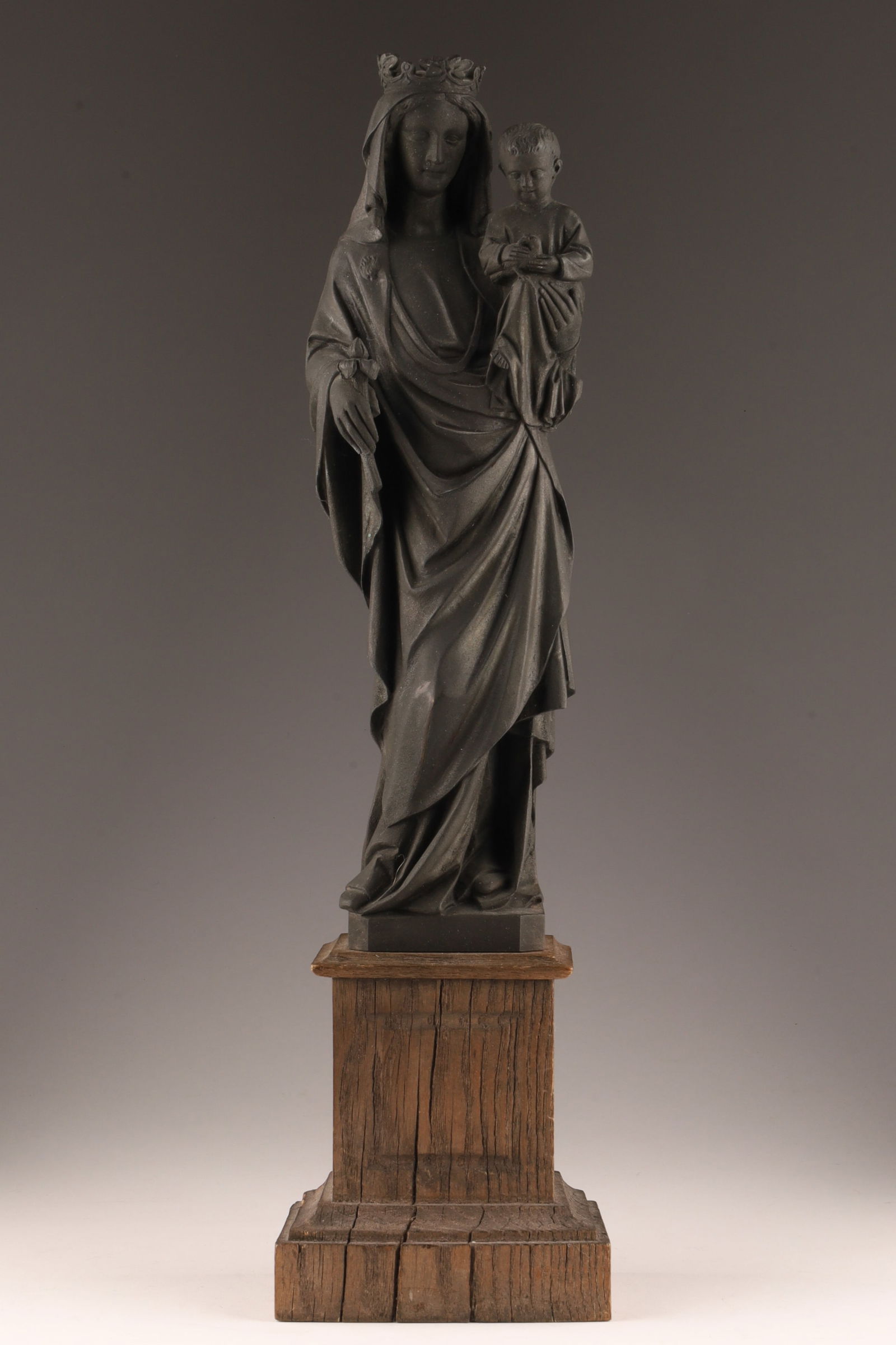 19th C Continental Grand Tour Bronze, Virgin Mary and Christ Child, C. 1870 (1 of 11)
