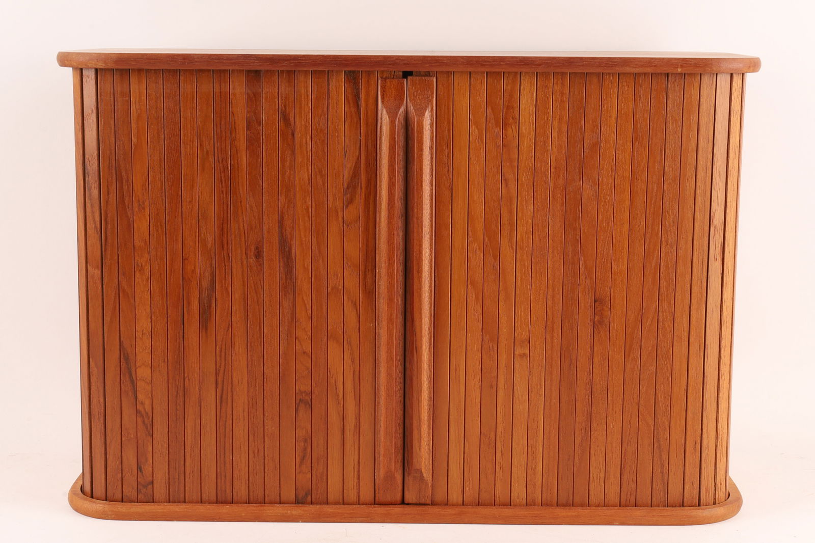 Mid Century Modern Danish Teak Tambour Wall Cabinet Box (1 of 5)