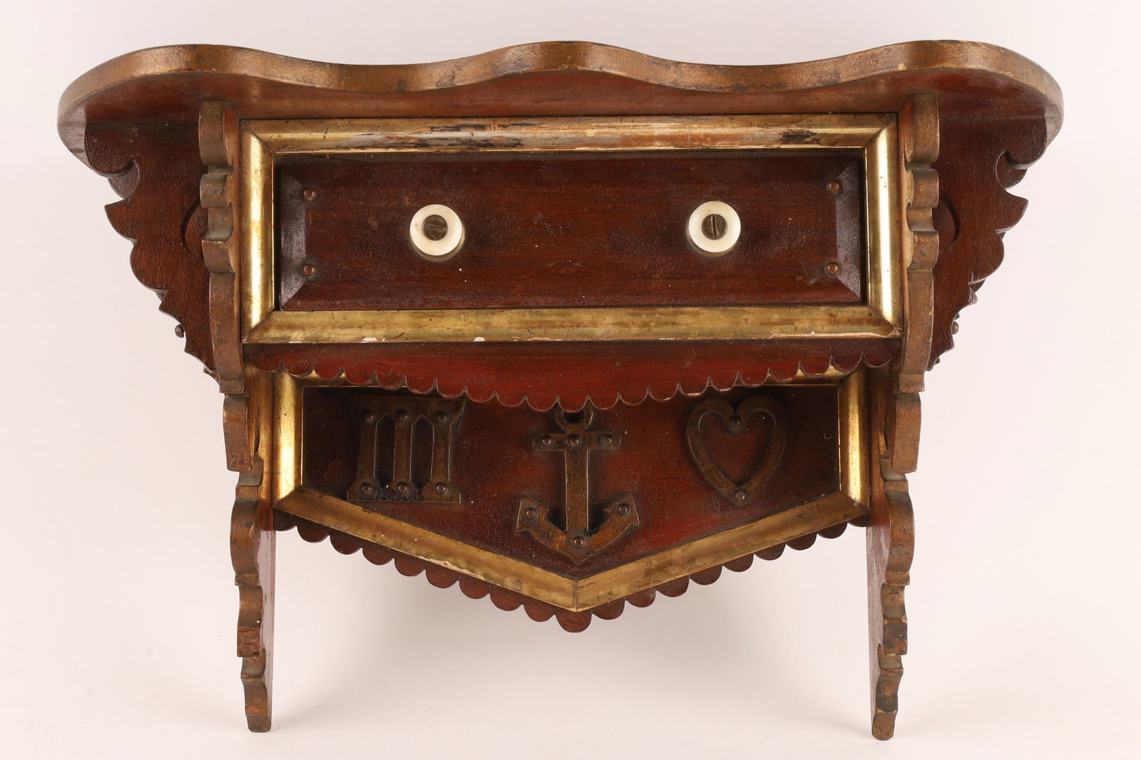 Antique 19th C. Nova Scotia Folk Art Sailman Shelf (1 of 8)