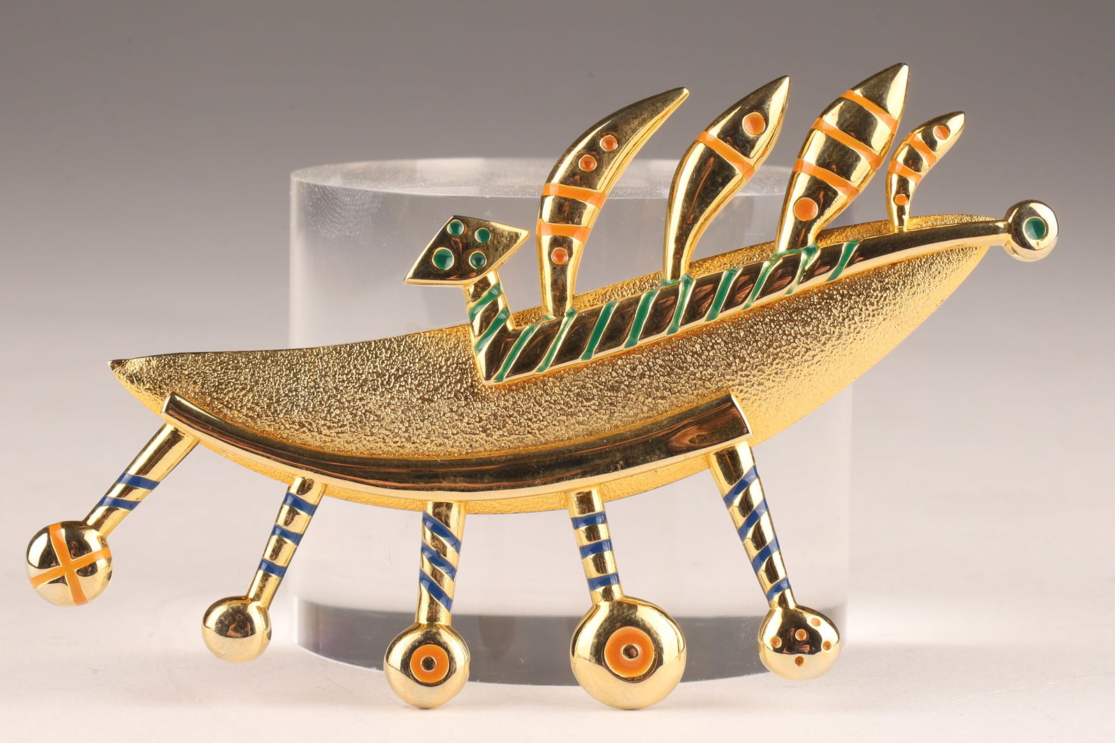 Fortin Abstract Gold Tone Brooch After Alfred Pellan (1 of 5)