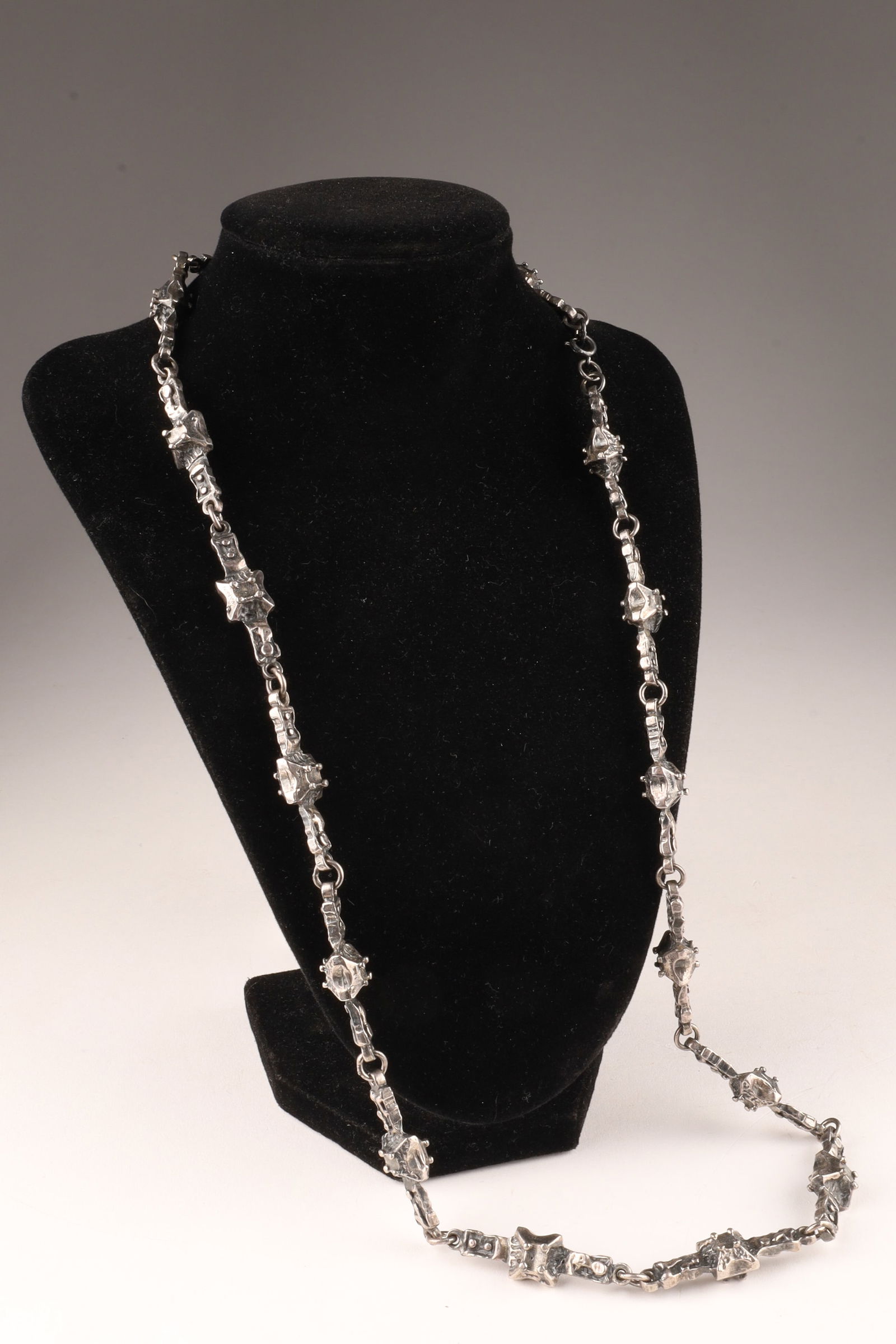 Mid Century Canadian 1960s Robert Larin Brutalist Pewter Necklace (1 of 6)