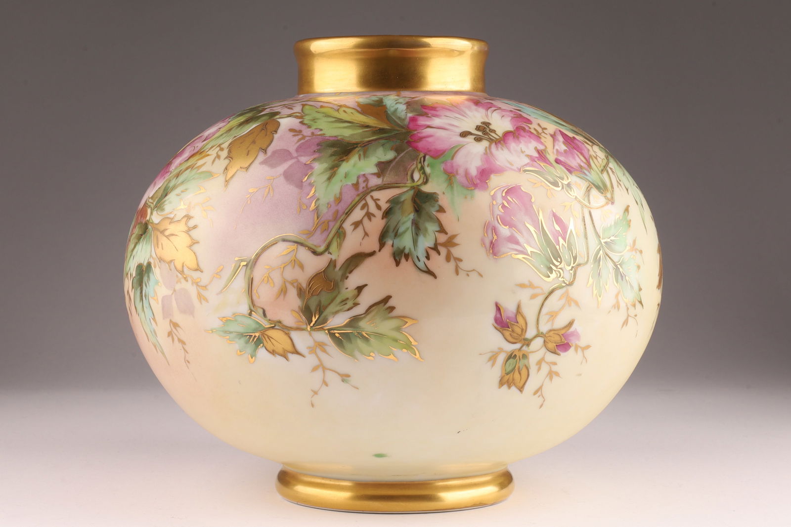 Antique French Porcelain Limoges Pillow Vase Signed (1 of 5)